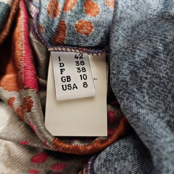 Pollini Made in Italy Cowl Neck Top Blouse Shirt Women Size 8 Long Sleeve - Picture 9 of 15